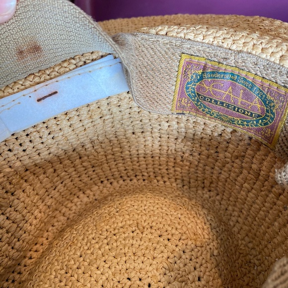 Scala Collezione Vintage Raffia Straw Sun Beach Vacation Resort Hat - Picture 14 of 16
